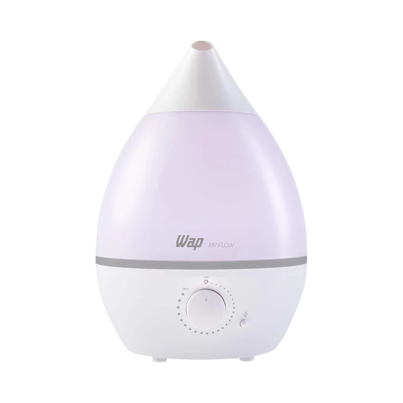 Umidificador de ar WAP AIR FLOW 4L branco e azul com reservatório gigante para 12 horas de sono sem rinite. Confira hoje