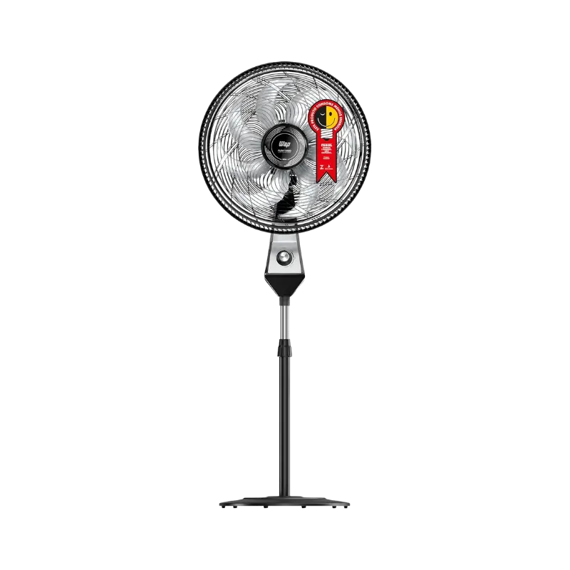 Ventilador de coluna WAP Flow Turbo focado na sua base pesada que não treme no piso.